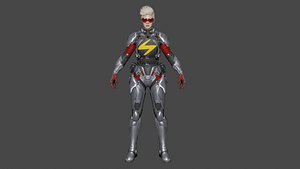 Secret Wars Captain Marvel Low-poly model