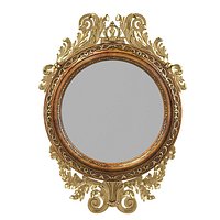 Girandole classic round mirror carved  carving classic baroque classical rococo traditional