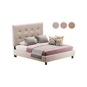 3D model BED Alice Tufted Beige