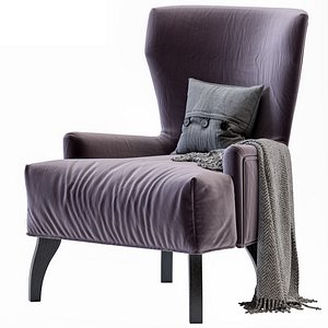 3D Armchair Kano Velvet