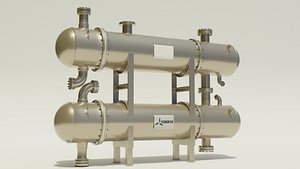 Shell and Tube Heat Exchanger 3D