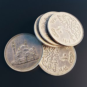 Egyptian 10 Piastres coin
