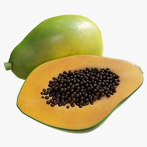 realistic papaya 3D