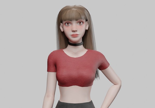 3D Pretty teen Woman V27397