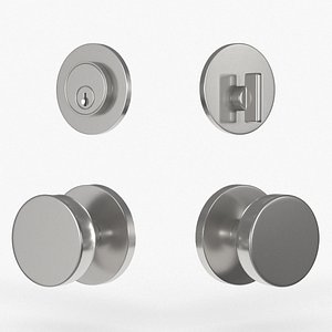 3D Tumalo Knob - Nickel Cylinder Round Deadbolt