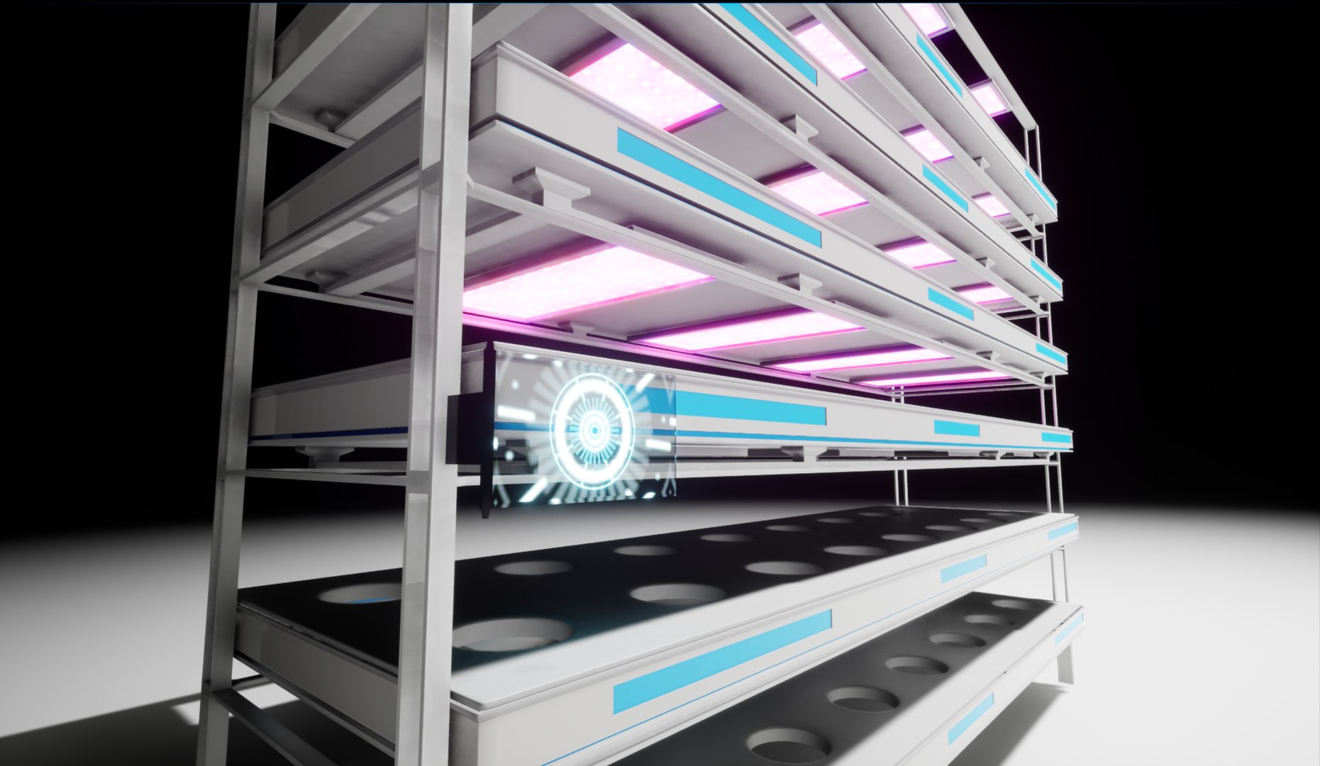 Scifi Shelf Vertical Bio Farm 3D Model - TurboSquid 2054459