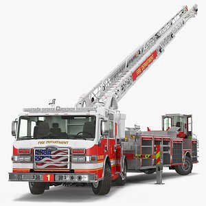 Velocity Ascendant 107 Heavy Duty Tiller Aerial Ladder Red Rigged