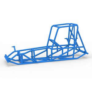 3D model Frame of Vintage Pavement Sprint car Scale 1 to 25