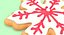 3d snowflake cookie