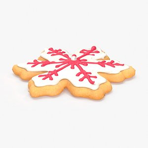 3d snowflake cookie