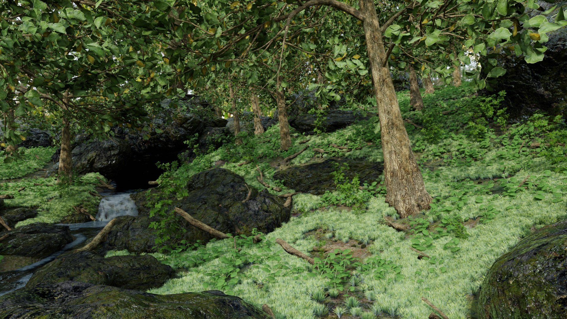 3D Model Stream Scene - TurboSquid 1716994