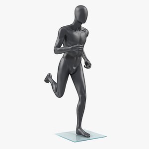 Running Male Dark Grey Mannequin