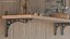 3D Wooden Shelf with Wrought Iron Supports model