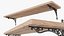 3D Wooden Shelf with Wrought Iron Supports model
