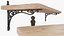 3D Wooden Shelf with Wrought Iron Supports model