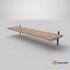 3D Wooden Shelf with Wrought Iron Supports model