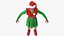 Christmas Elf Female 4 3D