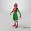 Christmas Elf Female 4 3D