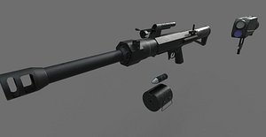 3D model Chinese automatic grenade launcher QLU-11 LG-5