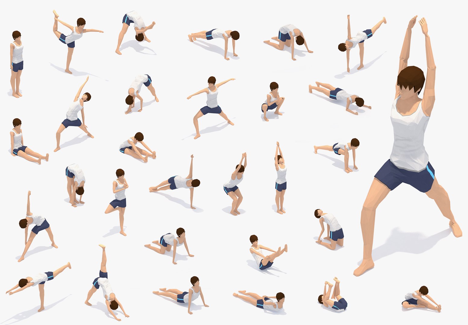 People stretch body in yoga poses set vector illustration. Cartoon  characters doing asana figures and positions on mat isolated on white.  Meditation, pilates and sport workout, flexibility concept Stock Vector |  Adobe