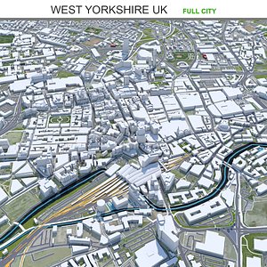 West Yorkshire UK 3D