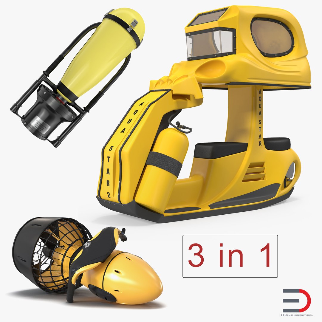 Underwater Scooters 3D Models Collection 3D model preview
