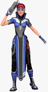3D overwatch character katya