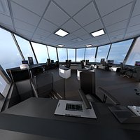Airport Control Tower Interior