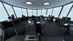 3D model Airport Control Tower Interior