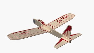balsa wood glider airplane toy model