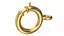 Spring Ring Jewelry Clasp Gold