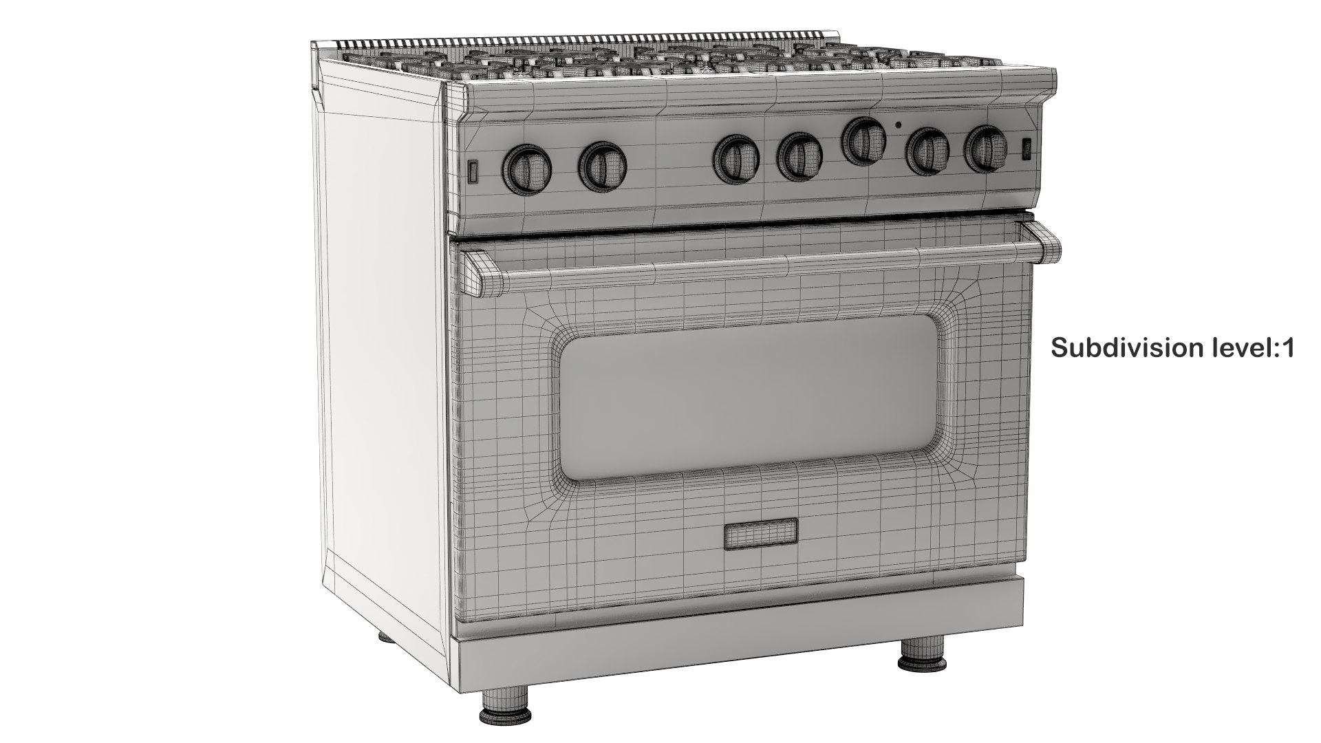 36 Open Burner Gas Range VGIC5362 model TurboSquid 1722754