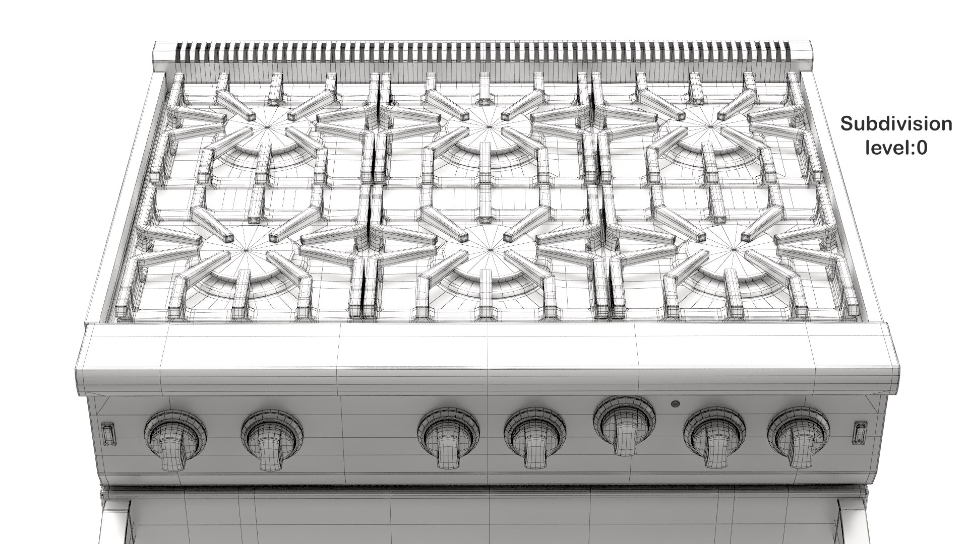 36 Open Burner Gas Range VGIC5362 model TurboSquid 1722754