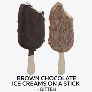 brown chocolate ice creams 3D model