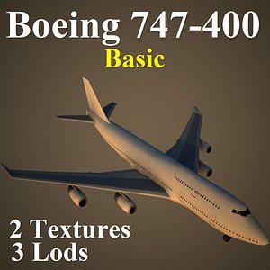 boeing 747-400 basic 3d max
