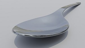 3D Stainless Steel Spoon model