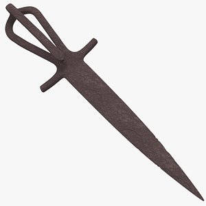 dague serpent antique weapon 3d c4d