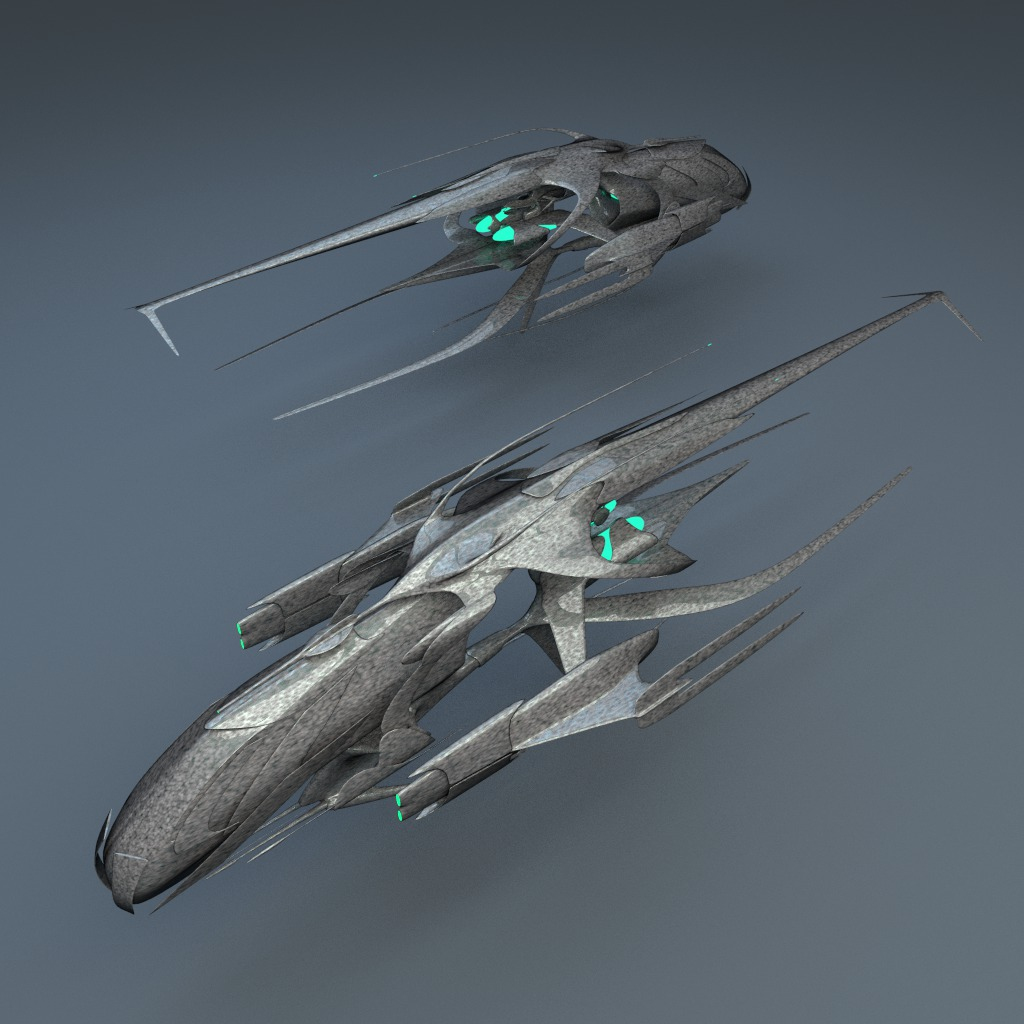 3d Model Alien Battleship