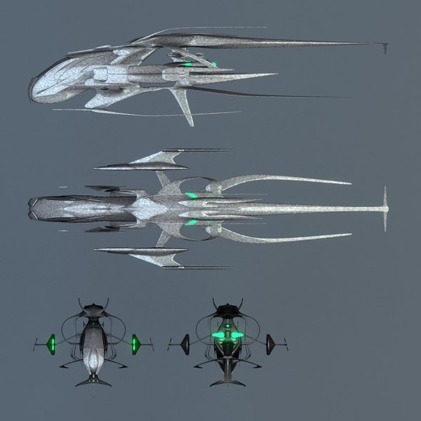 3d model alien battleship