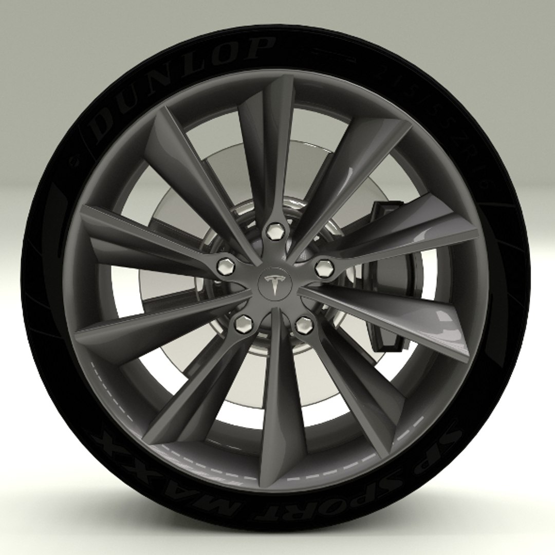 3d Model Tesla S Wheel Modeled