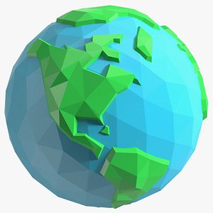 Cartoon Stylized Earth model