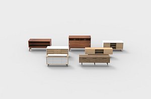 3D TV bench 3D model