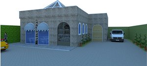 mediteranian cafe restaurant model