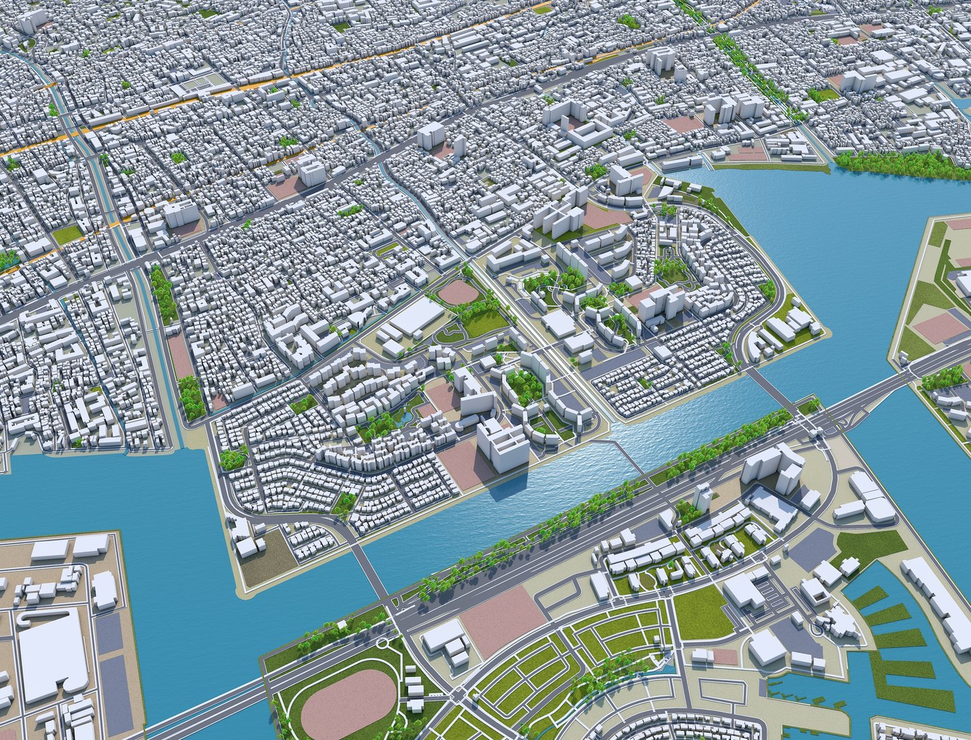 3D City Area Building - TurboSquid 1628252