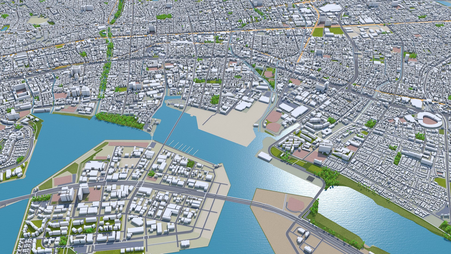3D City Area Building - TurboSquid 1628252