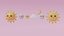 Cartoon Cute Sun Moon Star and Cloud