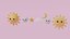 Cartoon Cute Sun Moon Star and Cloud