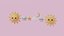 Cartoon Cute Sun Moon Star and Cloud