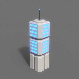 3D PBR Sci-Fi Building A33 model