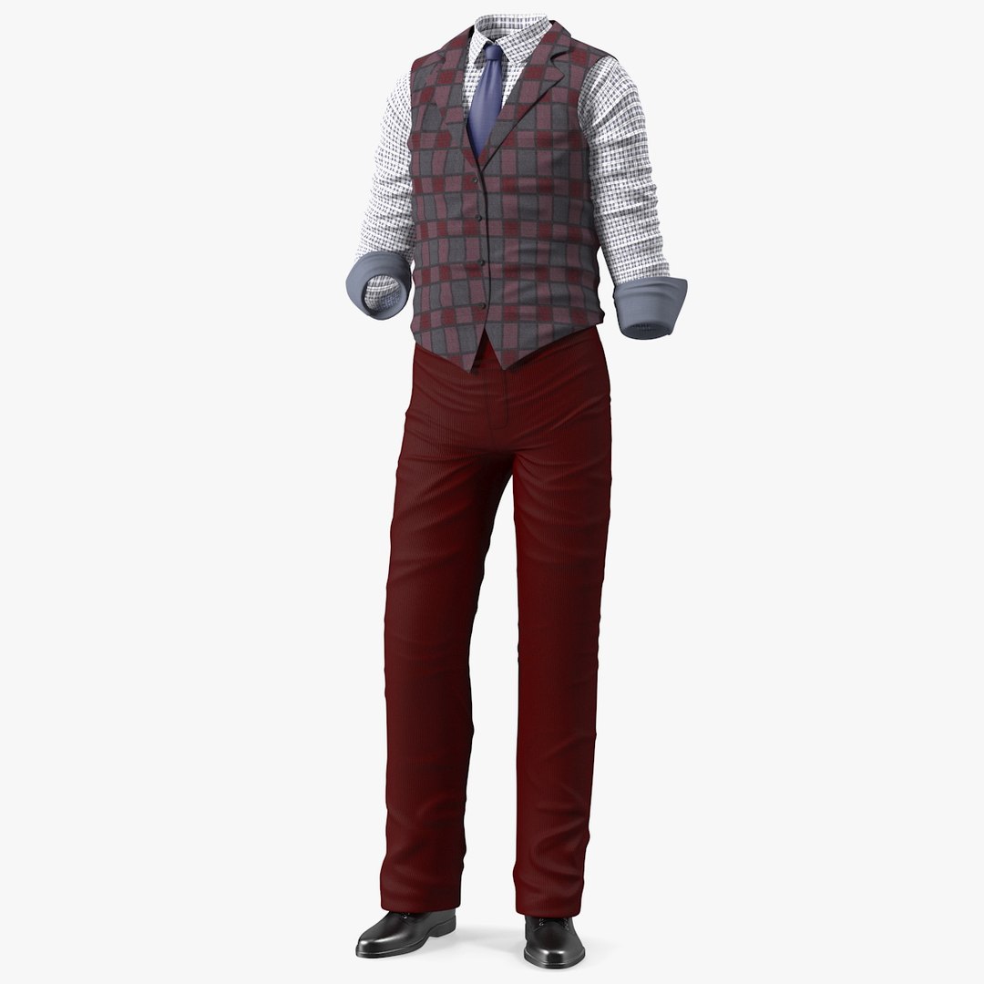 Men Casual Style Wear 3D model preview
